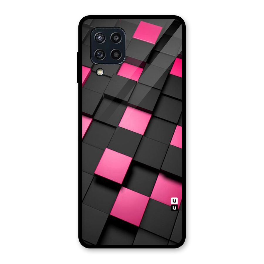 Blocks Diagonal Glass Back Case for Galaxy M32