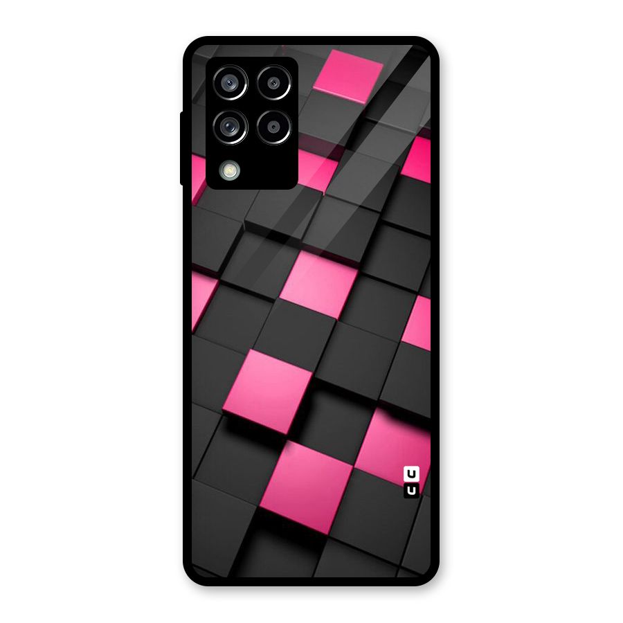 Blocks Diagonal Glass Back Case for Galaxy M53 5G