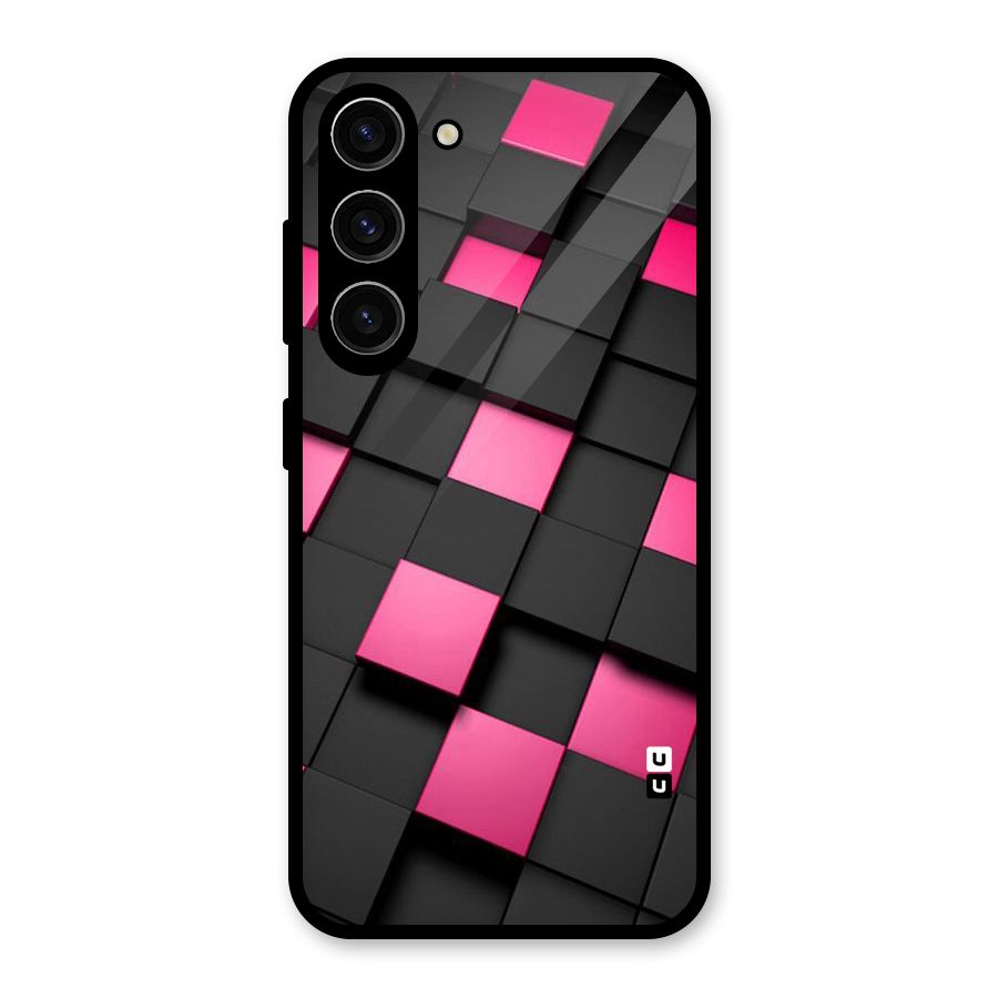 Blocks Diagonal Glass Back Case for Galaxy S23