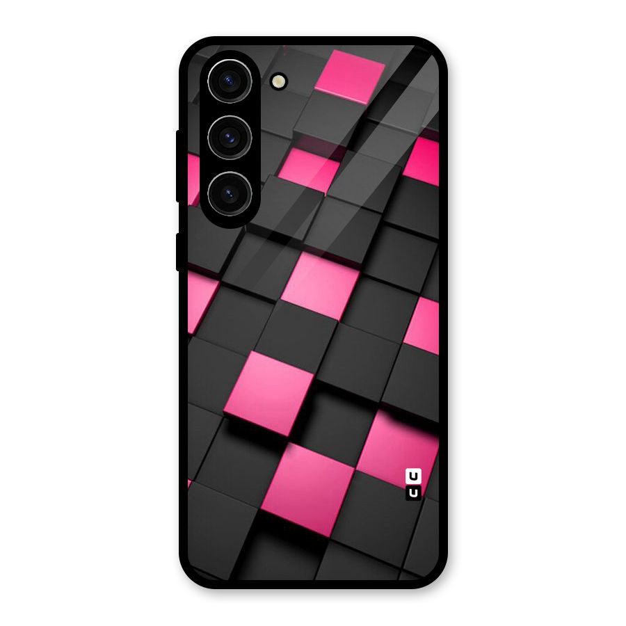 Blocks Diagonal Glass Back Case for Galaxy S23 Plus