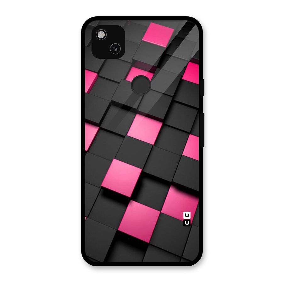 Blocks Diagonal Glass Back Case for Google Pixel 4a