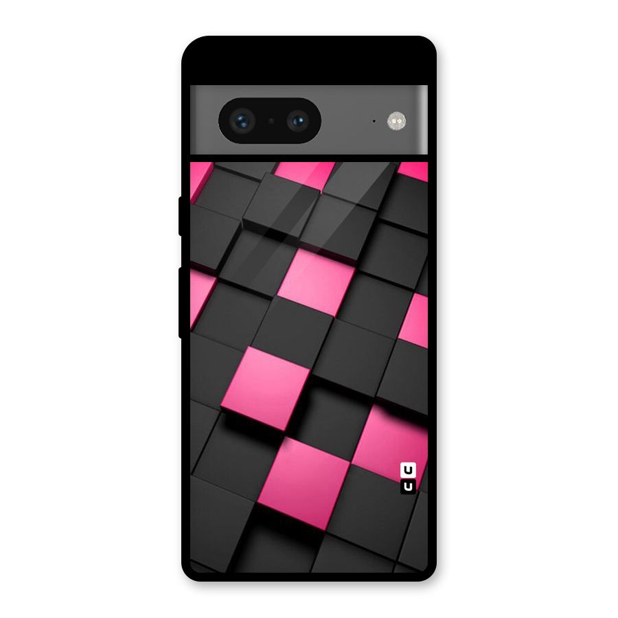 Blocks Diagonal Glass Back Case for Google Pixel 7