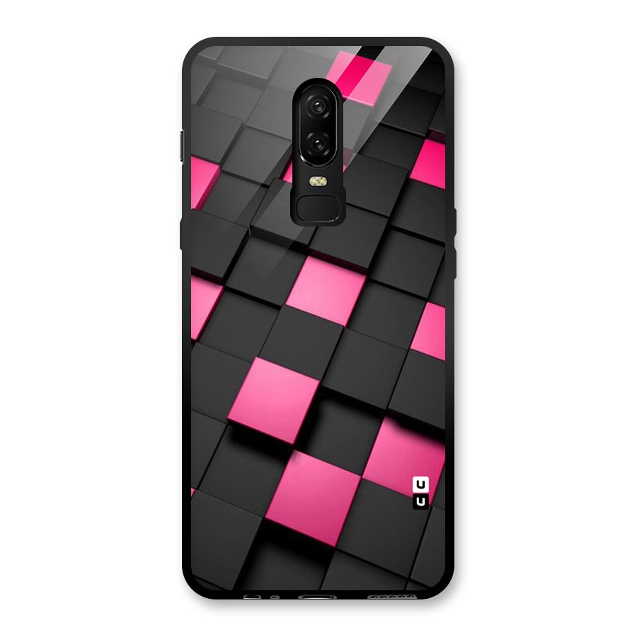 Blocks Diagonal Glass Back Case for OnePlus 6