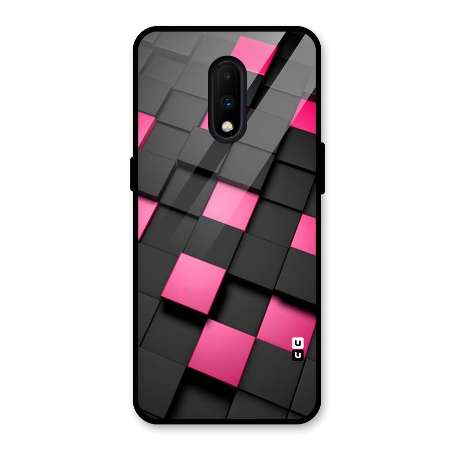 Blocks Diagonal Glass Back Case for OnePlus 7