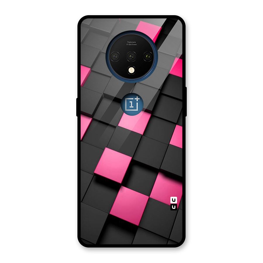 Blocks Diagonal Glass Back Case for OnePlus 7T