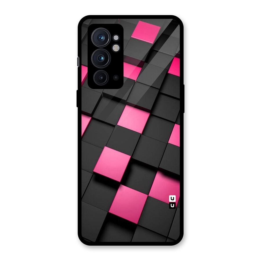 Blocks Diagonal Glass Back Case for OnePlus 9RT 5G