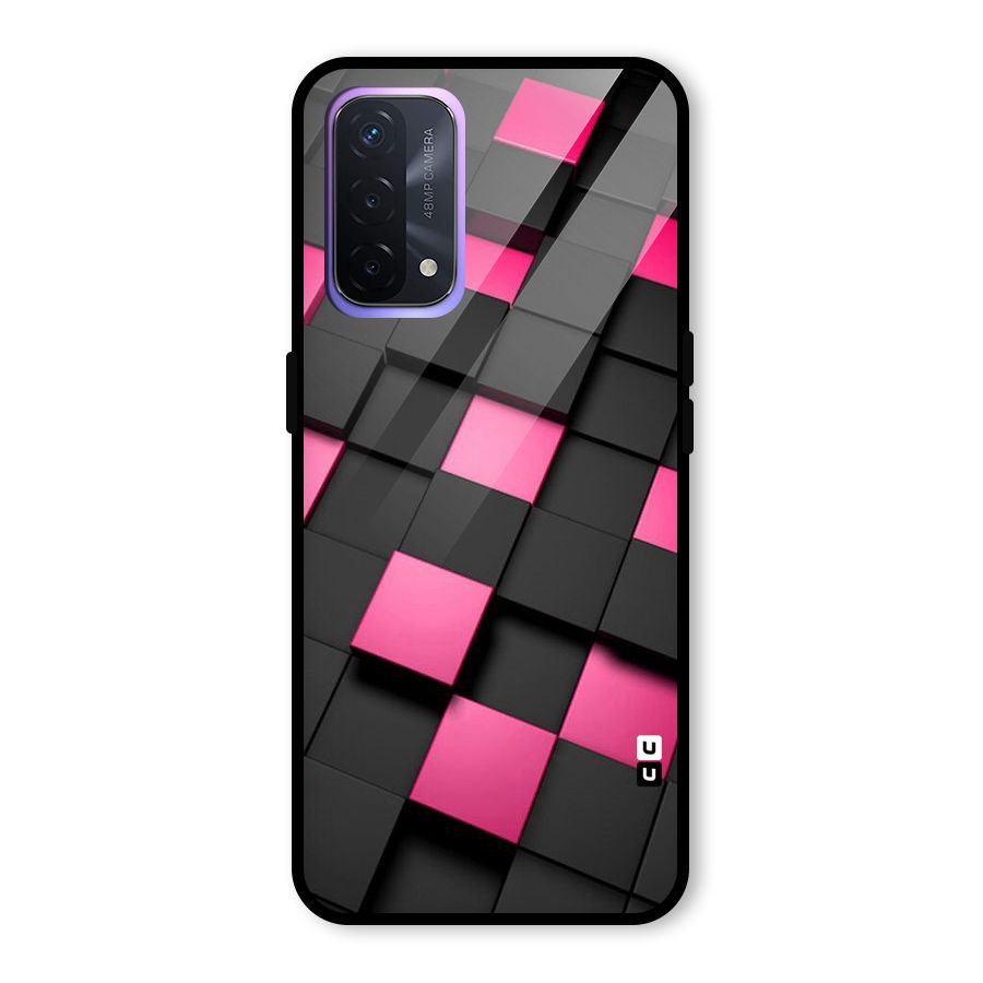 Blocks Diagonal Glass Back Case for Oppo A74 5G
