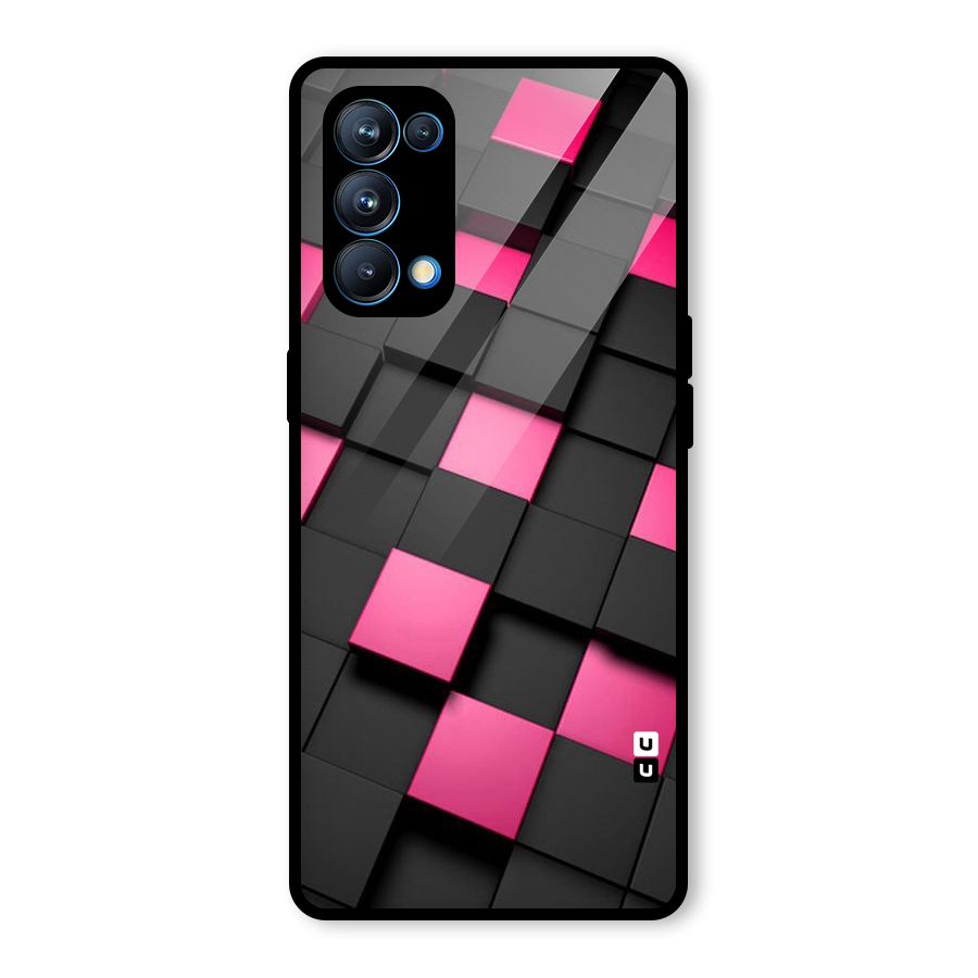 Blocks Diagonal Glass Back Case for Oppo Reno5 Pro 5G