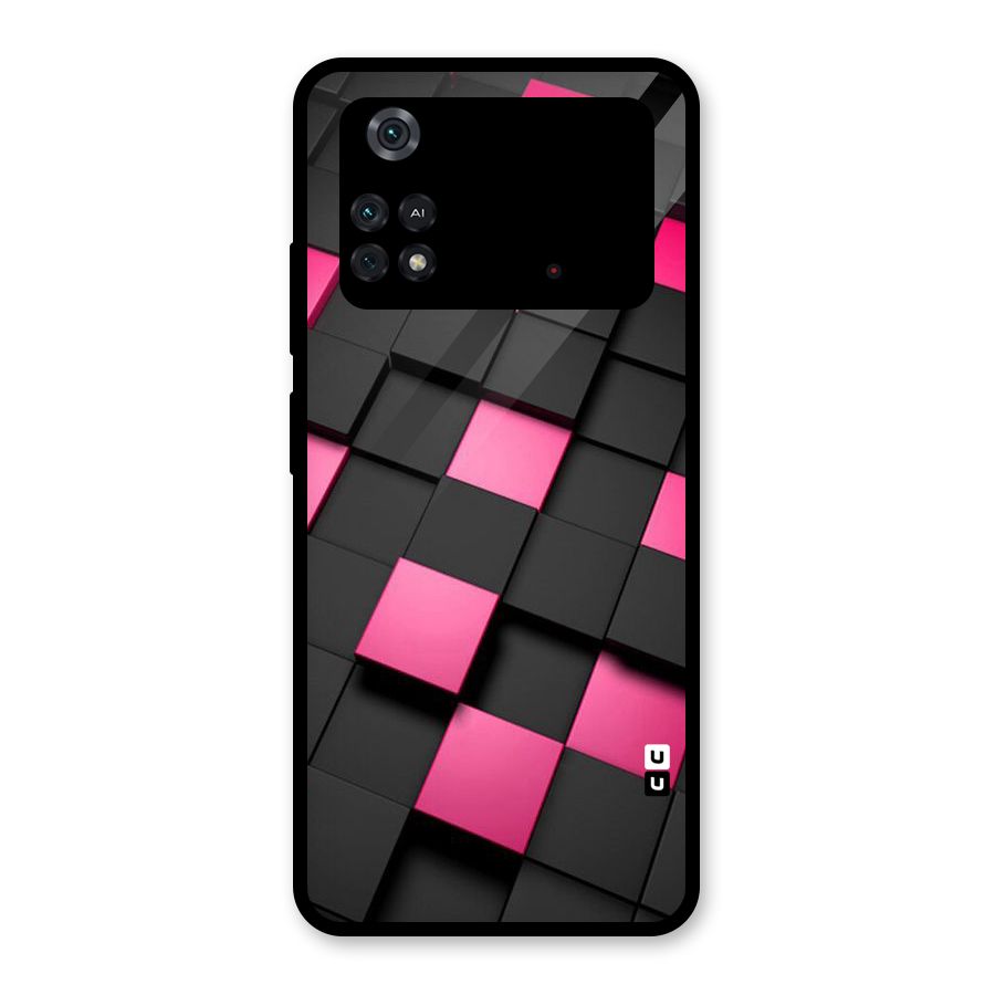 Blocks Diagonal Glass Back Case for Poco M4 Pro 4G