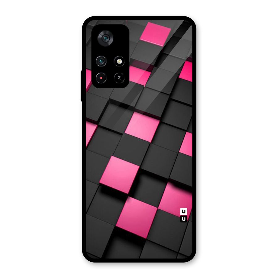 Blocks Diagonal Glass Back Case for Poco M4 Pro 5G
