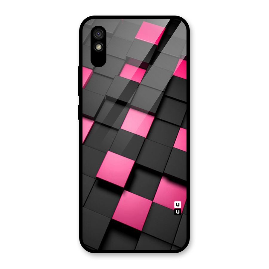 Blocks Diagonal Glass Back Case for Redmi 9A