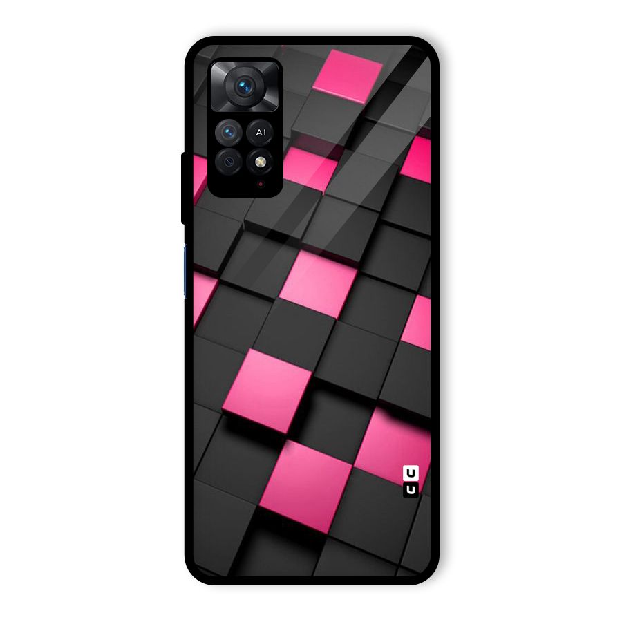 Blocks Diagonal Glass Back Case for Redmi Note 11 Pro