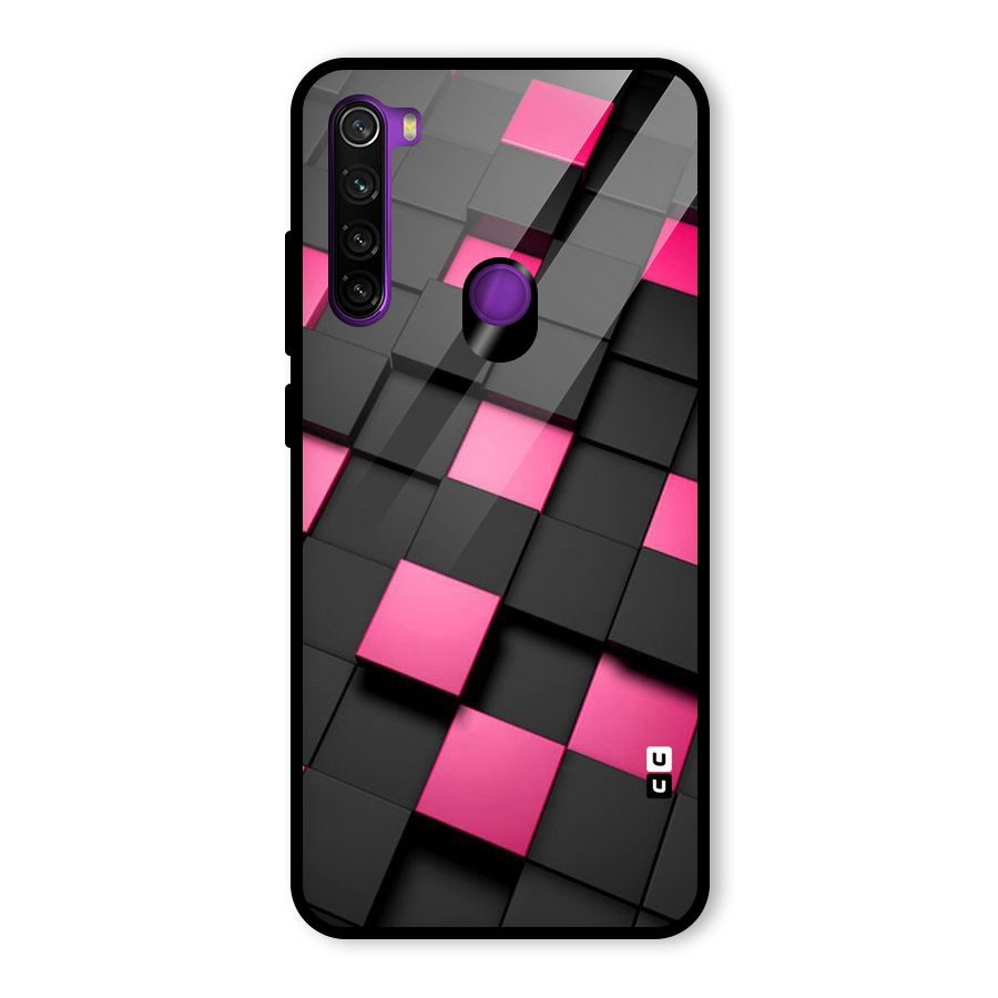 Blocks Diagonal Glass Back Case for Redmi Note 8