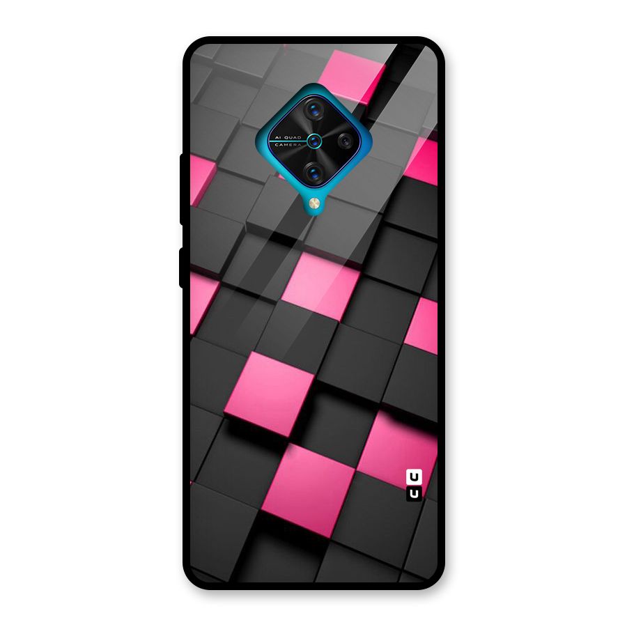Blocks Diagonal Glass Back Case for Vivo S1 Pro