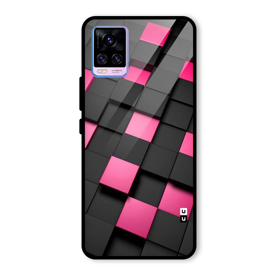 Blocks Diagonal Glass Back Case for Vivo V20 Pro