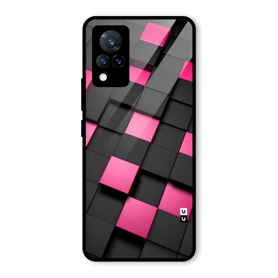 Blocks Diagonal Glass Back Case for Vivo V21 5G