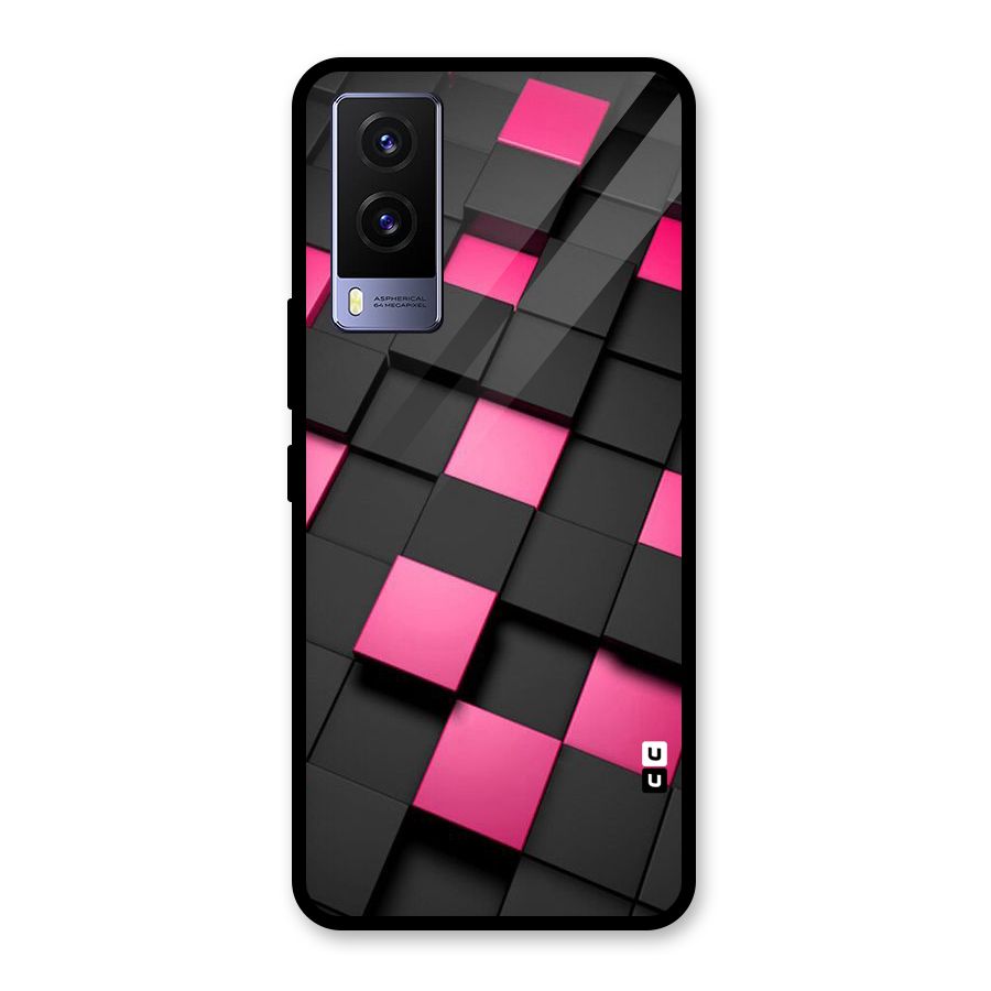 Blocks Diagonal Glass Back Case for Vivo V21e 5G