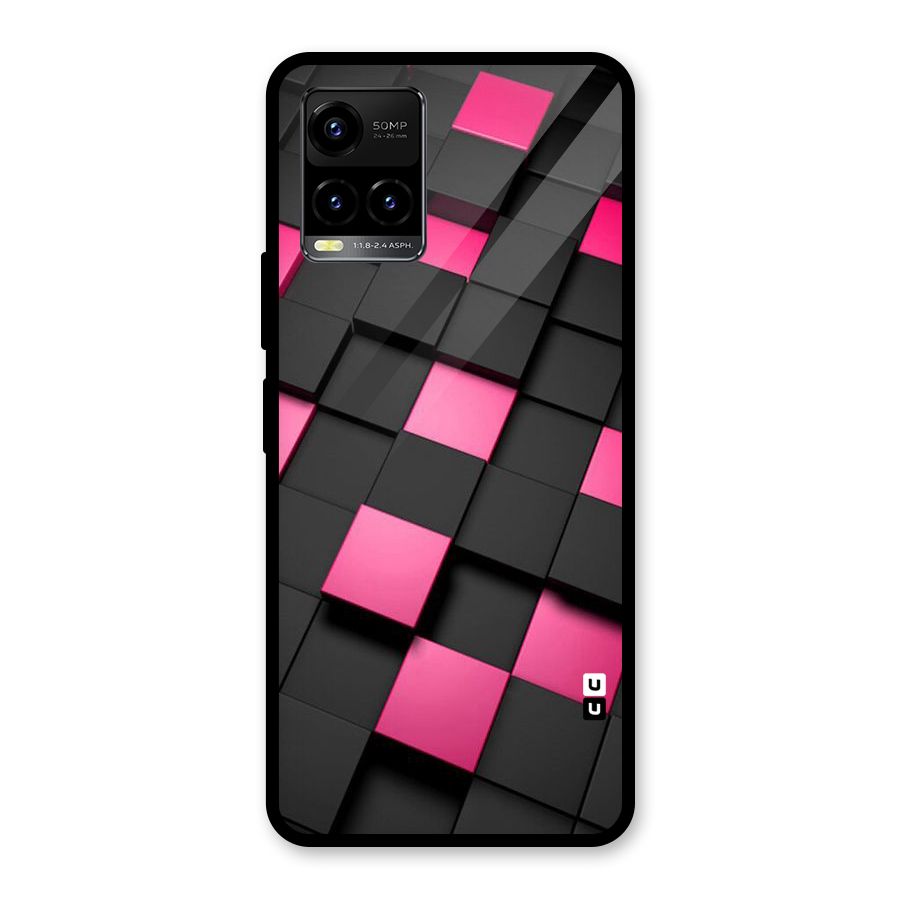 Blocks Diagonal Glass Back Case for Vivo Y21T
