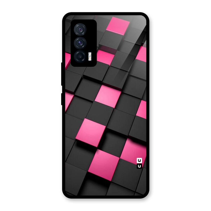 Blocks Diagonal Glass Back Case for Vivo iQOO 7 5G
