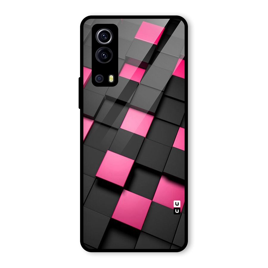 Blocks Diagonal Glass Back Case for Vivo iQOO Z3
