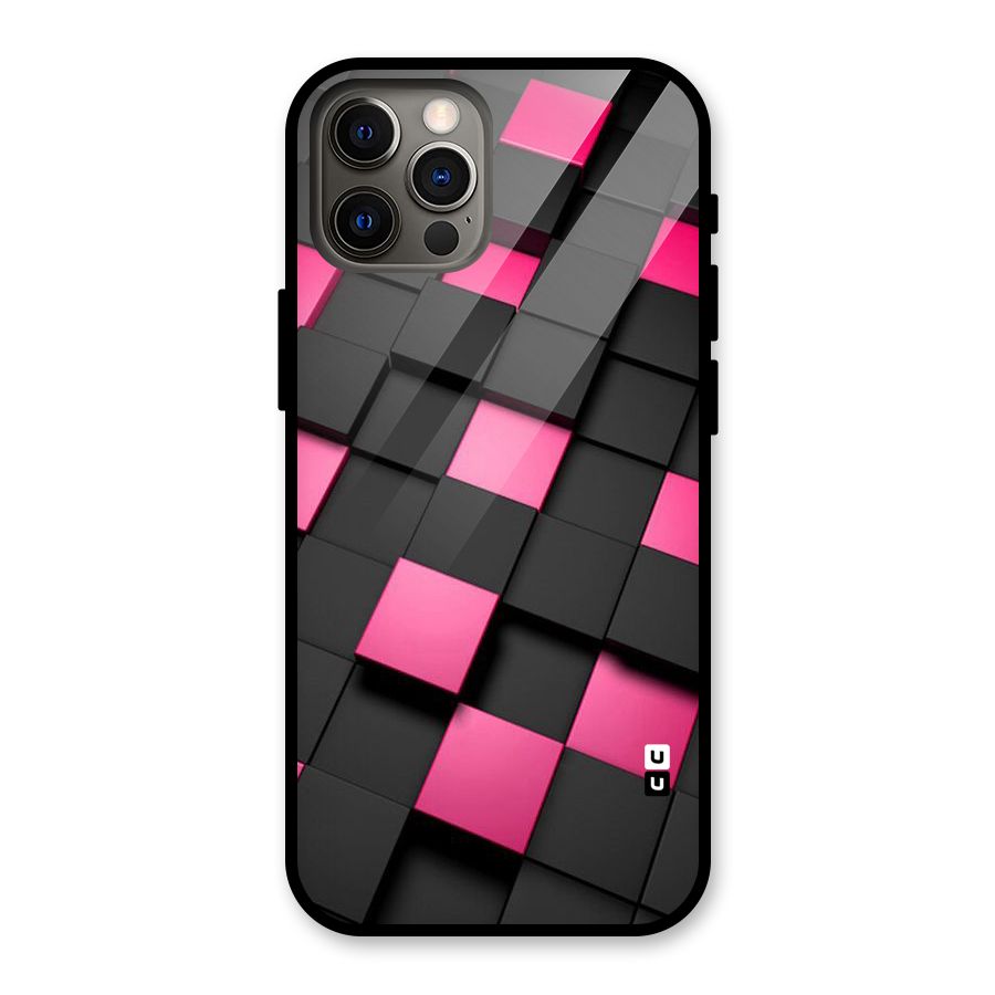 Blocks Diagonal Glass Back Case for iPhone 12 Pro