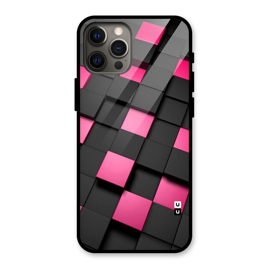 Blocks Diagonal Glass Back Case for iPhone 12 Pro Max