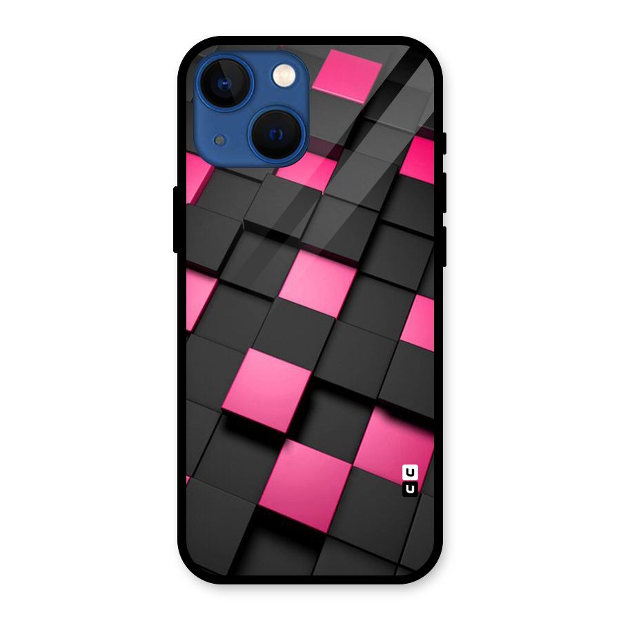 Blocks Diagonal Glass Back Case for iPhone 13 Mini