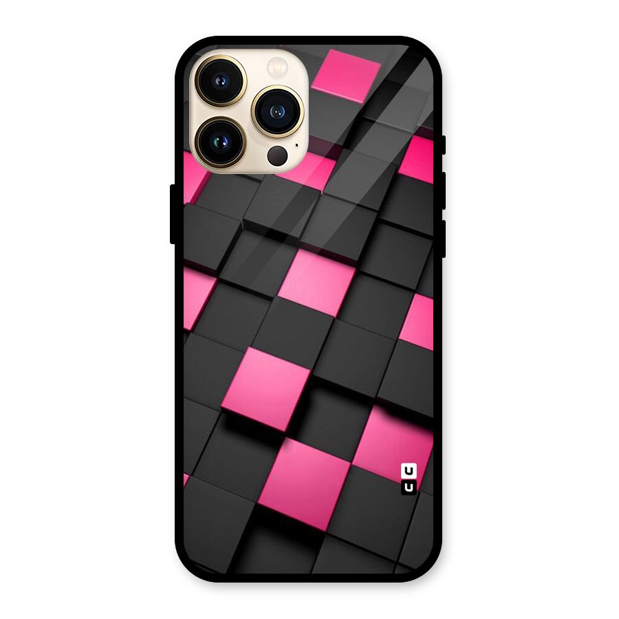 Blocks Diagonal Glass Back Case for iPhone 13 Pro Max