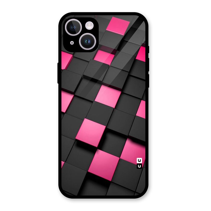 Blocks Diagonal Glass Back Case for iPhone 14 Plus