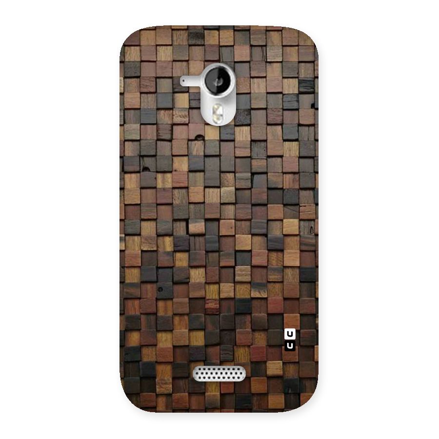 Blocks Of Wood Back Case for Micromax Canvas HD A116