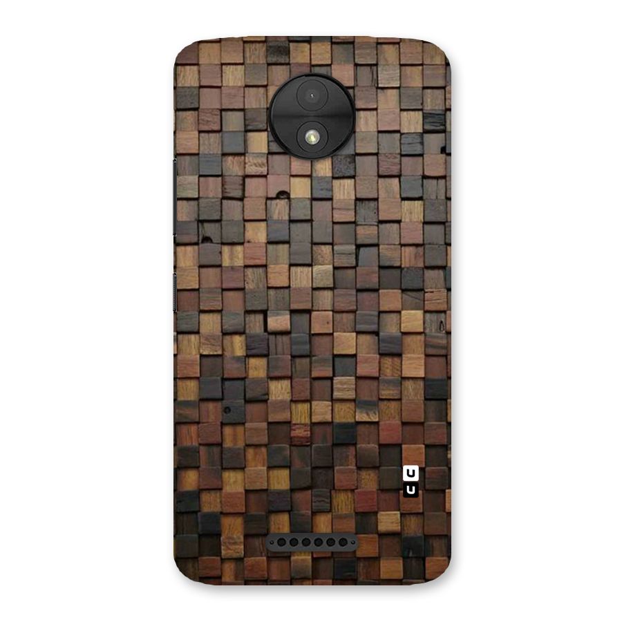 Blocks Of Wood Back Case for Moto C