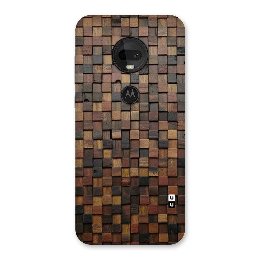 Blocks Of Wood Back Case for Moto G7