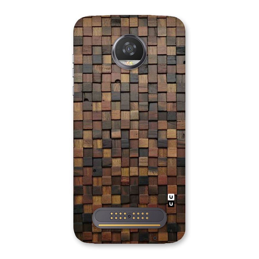 Blocks Of Wood Back Case for Moto Z2 Play