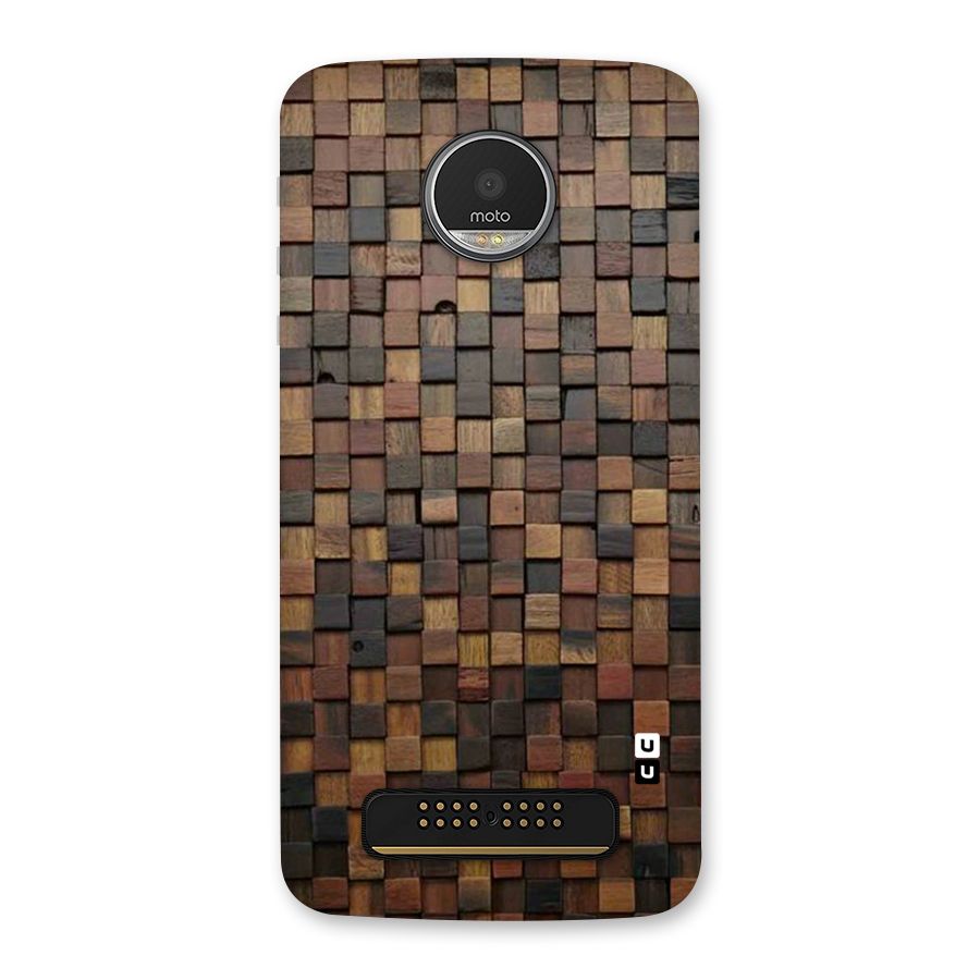 Blocks Of Wood Back Case for Moto Z Play
