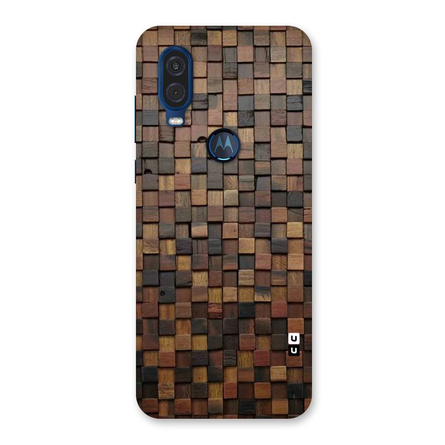 Blocks Of Wood Back Case for Motorola One Vision