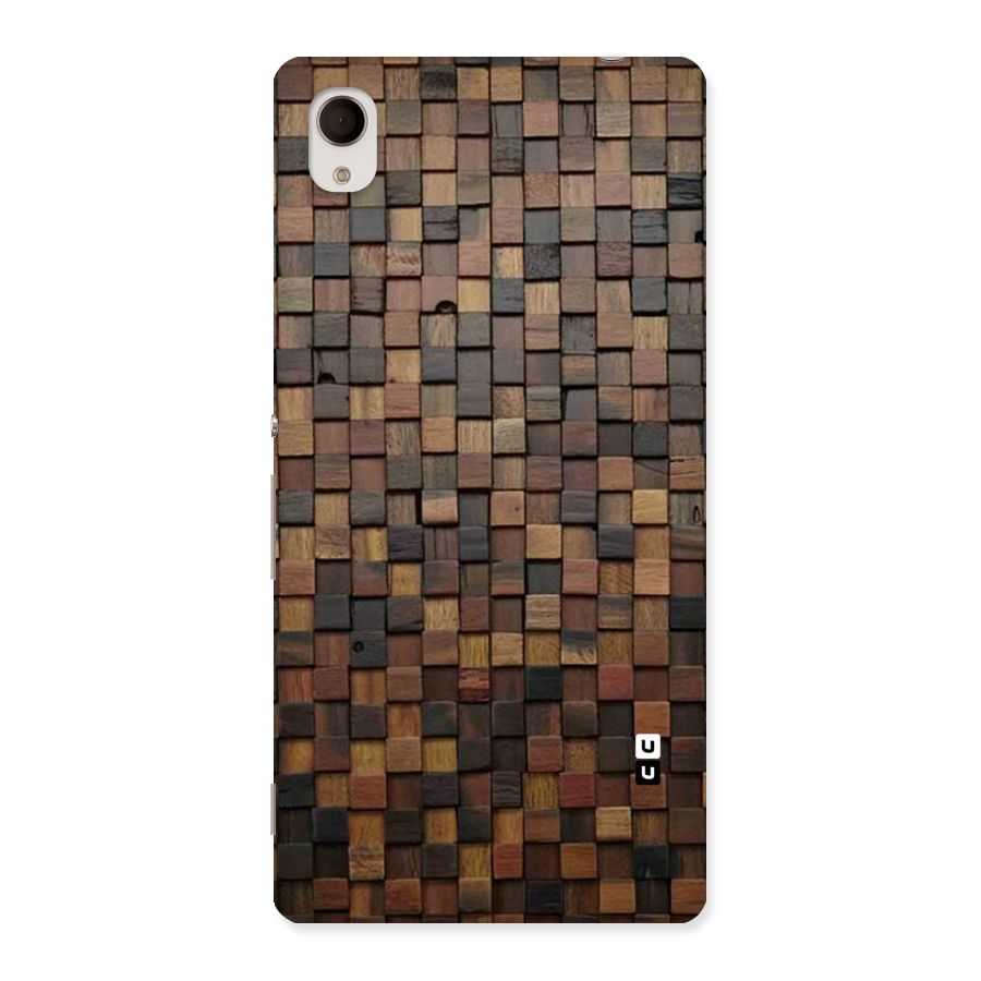 Blocks Of Wood Back Case for Xperia M4 Aqua