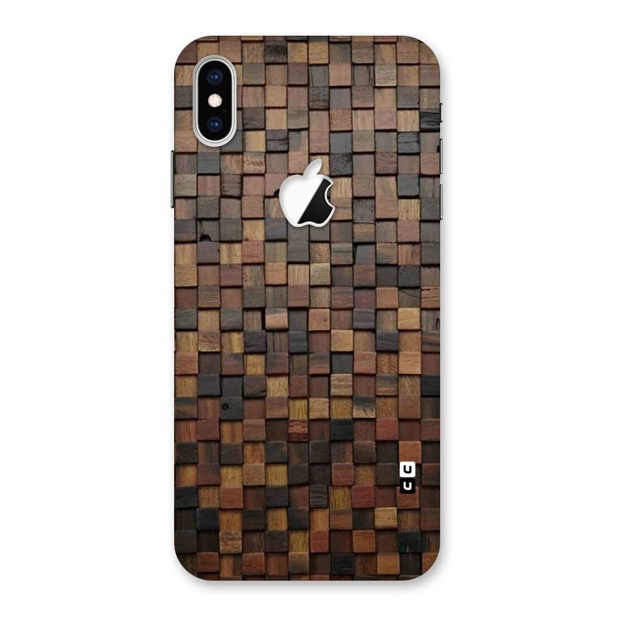 Blocks Of Wood Back Case for iPhone XS Max Apple Cut