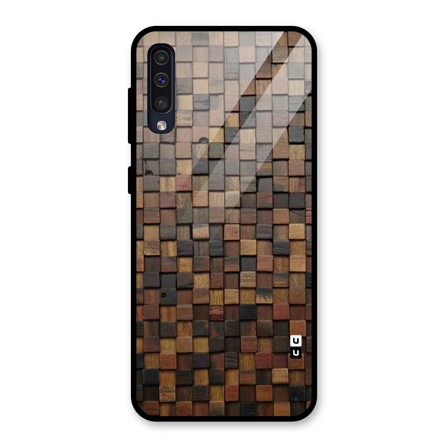 Blocks Of Wood Glass Back Case for Galaxy A50