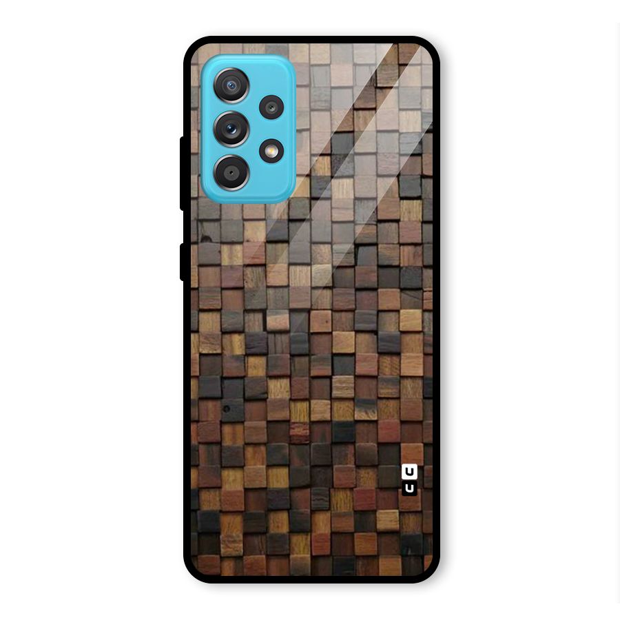 Blocks Of Wood Glass Back Case for Galaxy A52
