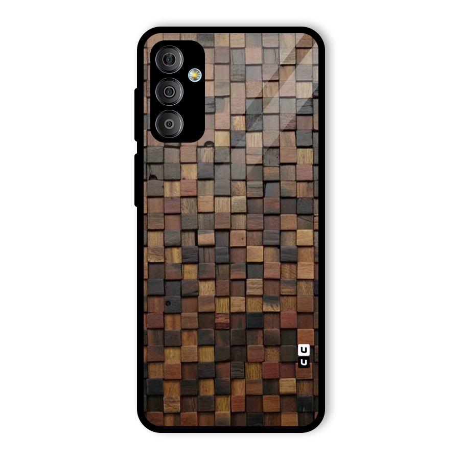 Blocks Of Wood Glass Back Case for Galaxy F23