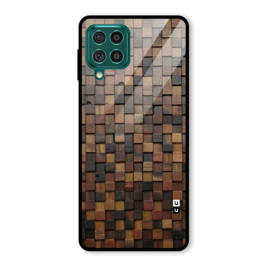 Blocks Of Wood Glass Back Case for Galaxy F62