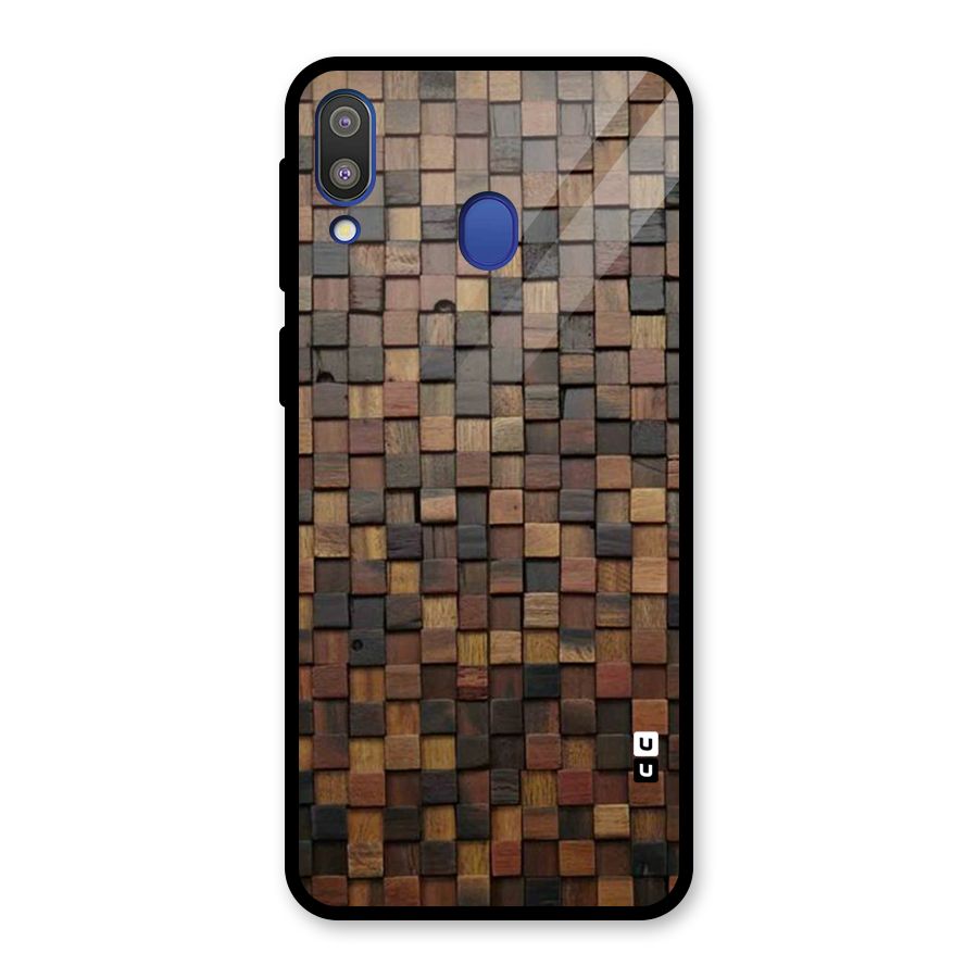 Blocks Of Wood Glass Back Case for Galaxy M20