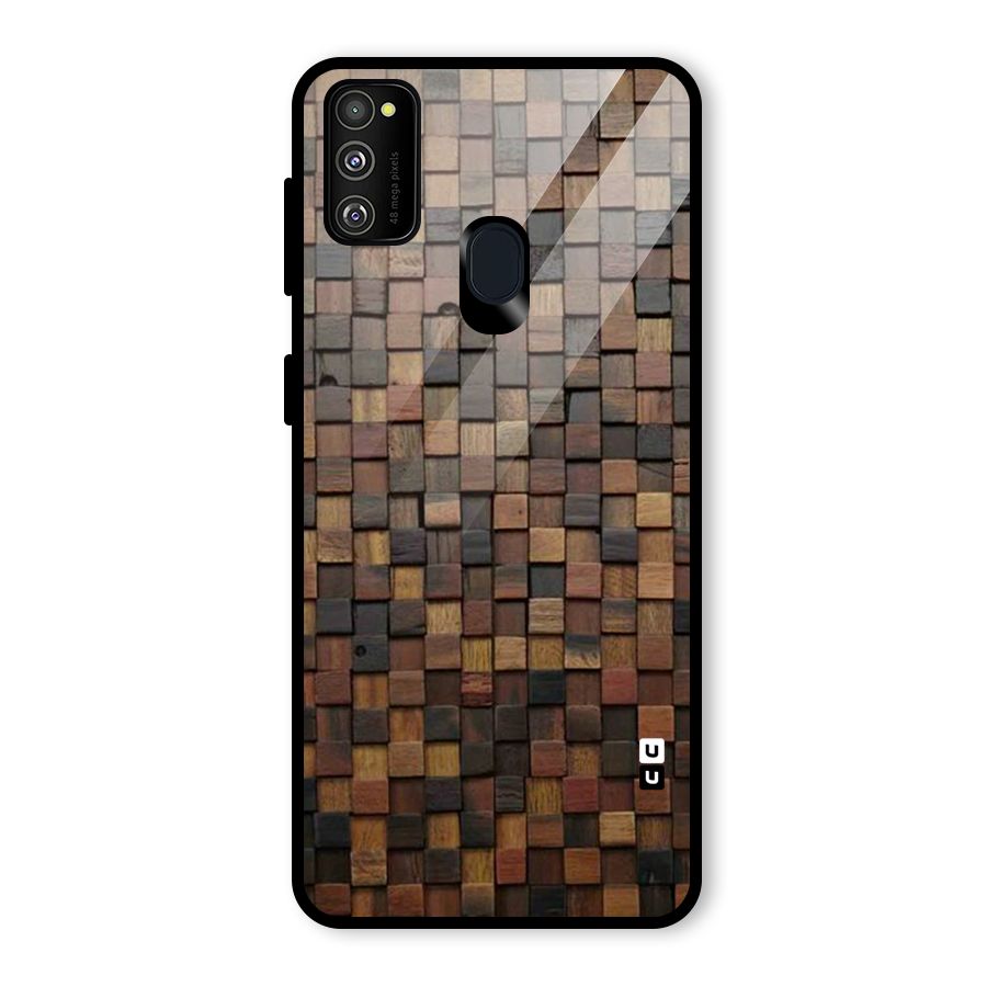 Blocks Of Wood Glass Back Case for Galaxy M30s