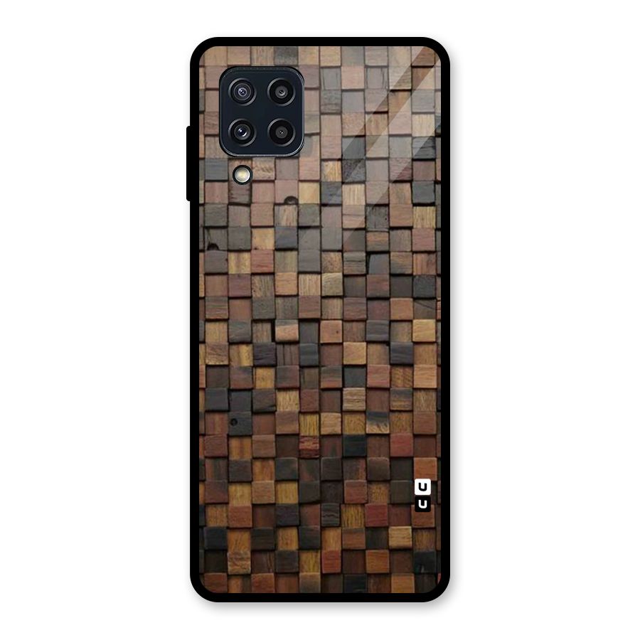 Blocks Of Wood Glass Back Case for Galaxy M32