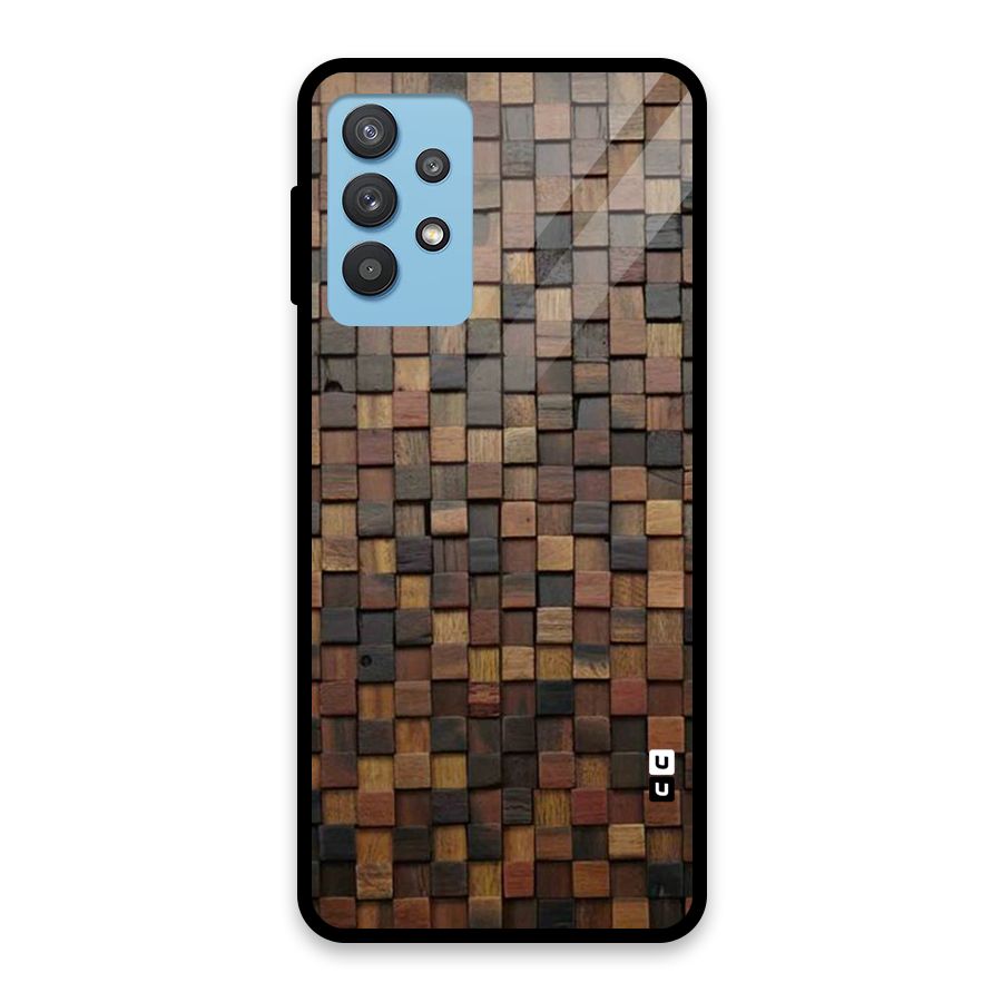Blocks Of Wood Glass Back Case for Galaxy M32 5G