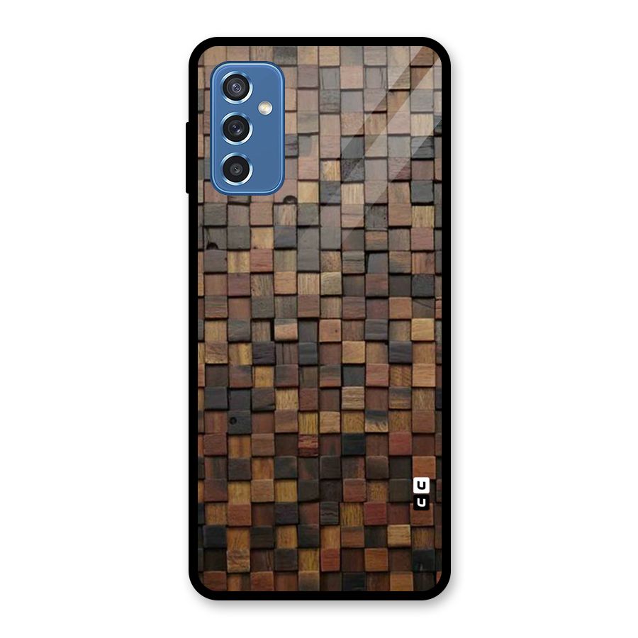 Blocks Of Wood Glass Back Case for Galaxy M52 5G