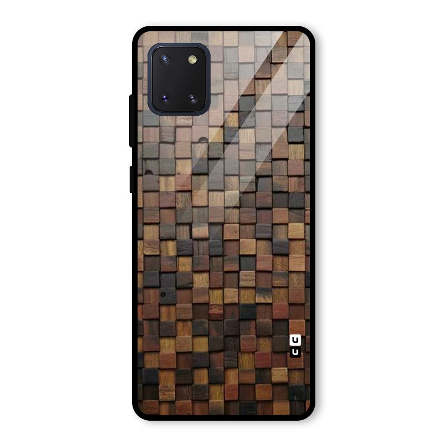 Blocks Of Wood Glass Back Case for Galaxy Note 10 Lite