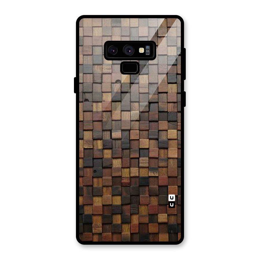Blocks Of Wood Glass Back Case for Galaxy Note 9