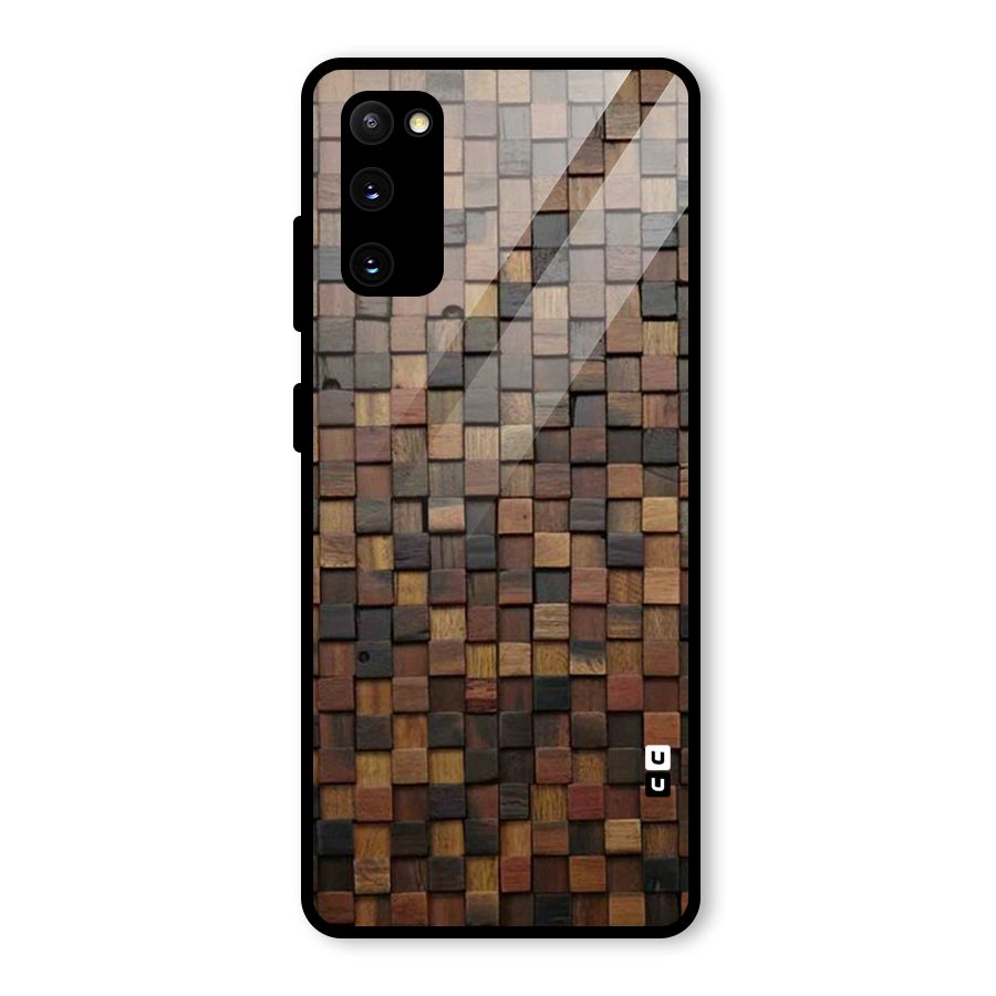Blocks Of Wood Glass Back Case for Galaxy S20 FE 5G