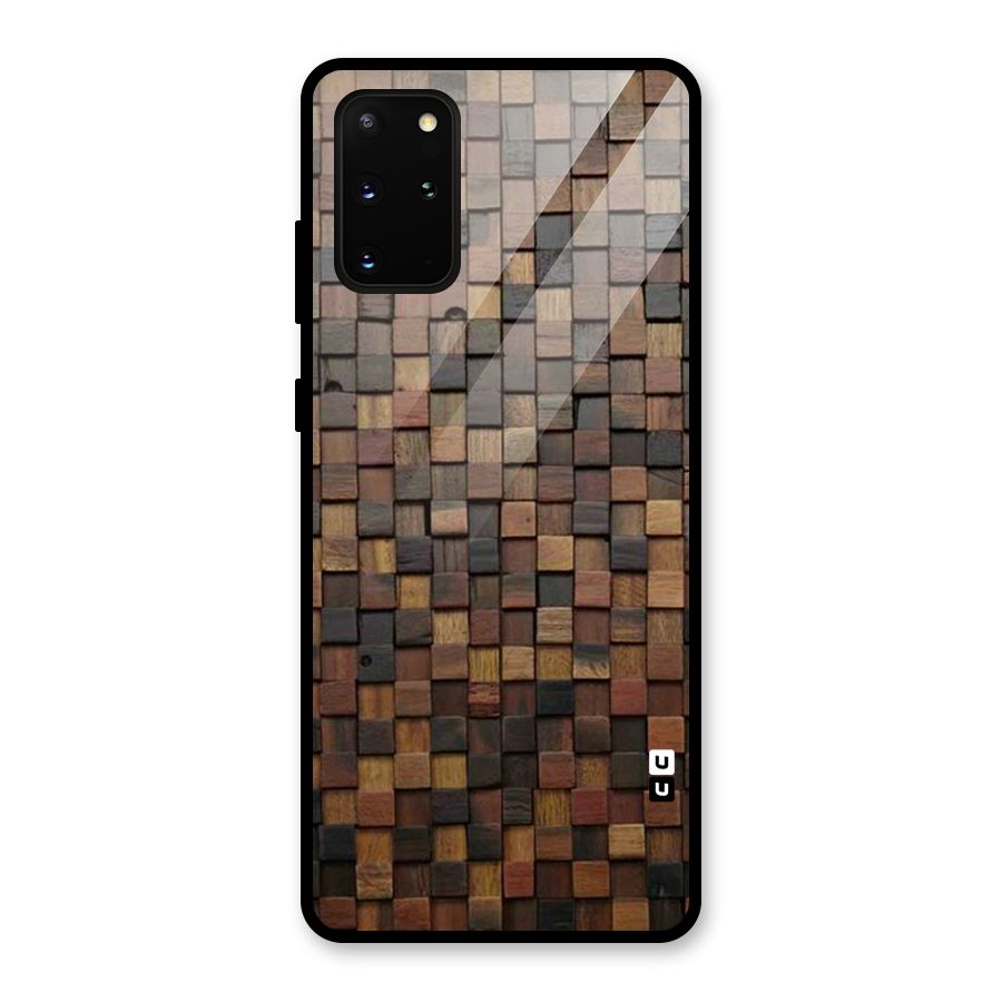Blocks Of Wood Glass Back Case for Galaxy S20 Plus